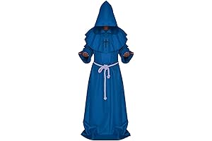 LHJ Friar Medieval Hooded Monk Renaissance Priest Robe Costume Cosplay
