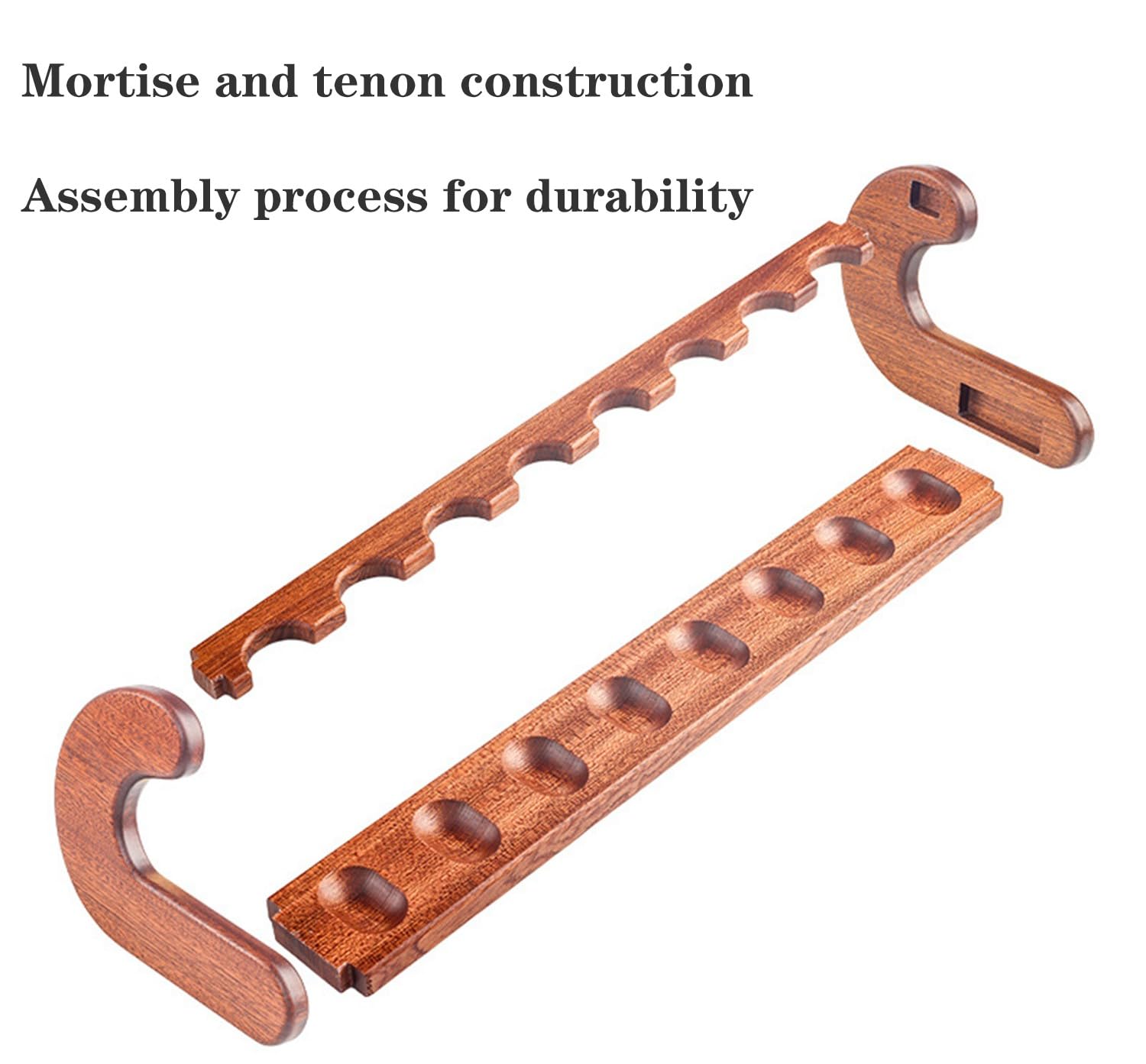 Espositore per Pipa in Legno per Tabacco per 8 Pipe per Tabacco, Supporto per Pipa per Tabacco, Portapipa in Legno Universale, Espositore con Venature del Legno Casa E Ufficio