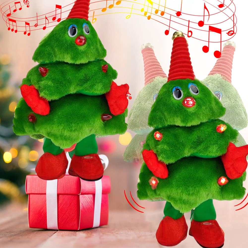 Weikap Christmas Tree Electric Plush Toys Funny Singing