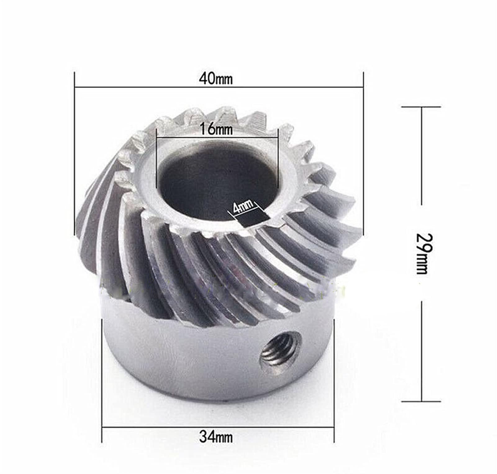 angolo di trasmissione 1Set 25mm Alesaggio 18T 36T Ingranaggio conico elicoidale 1:2 Riduttore Ration Ingranaggio conico in metallo C77 Ingranaggio di sollevamento C96 Ingranaggio elicoidale for fresa