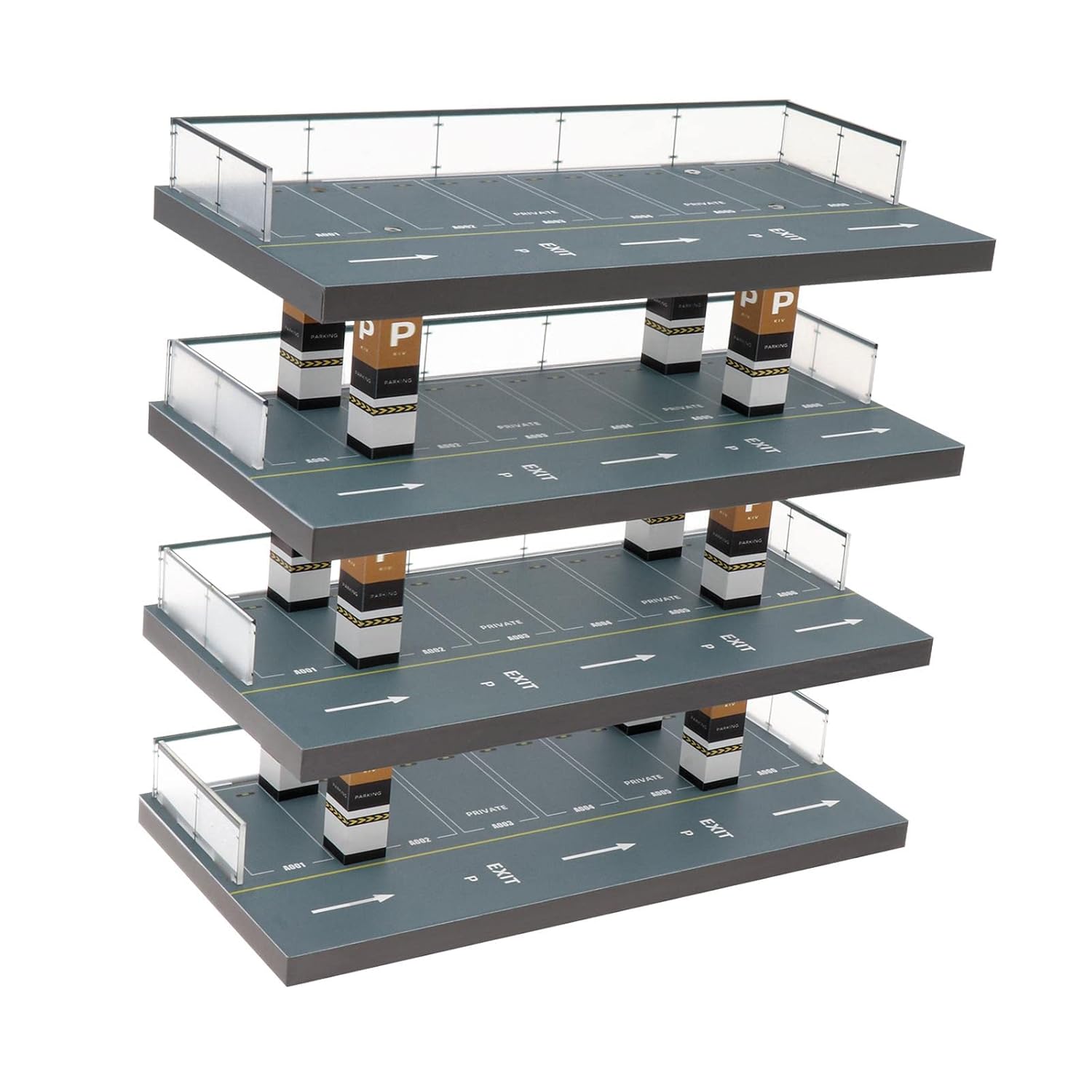 Esquirla 1/64 Model Car Display Show Case with Parking Lot Scene, Car Garage Display Case Display Stand for Toy Cars Model, Sports Car : Toys & Games