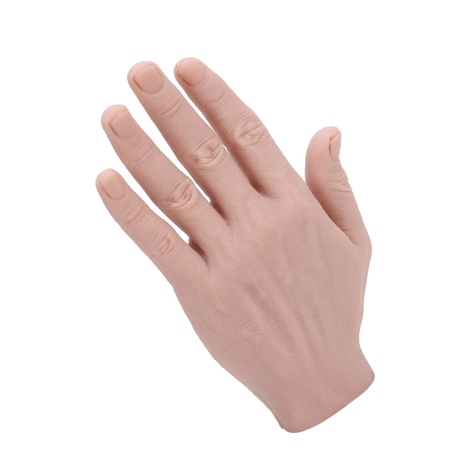 Modello a Mano in Silicone, Silicone Pieghevole -Mano Morbido Portatile, Realistico Riutilizzabile per Oggetti di Scena (Mano sinistra)