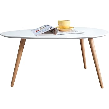 Retro Couchtisch Scandinavia Meisterstuck 75cm Weiss Buche Beistelltisch Nierenformig Holztisch Skandinavisch Amazon De Kuche Haushalt