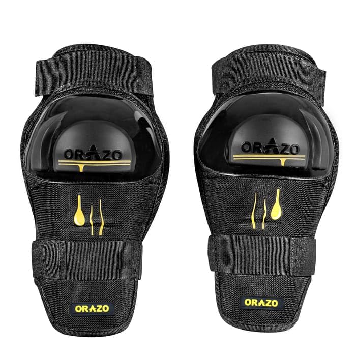 Image of ORAZO Hawk Knee Protector | Armor Level 2 E /K TYPE B | Anti-Slip Straps | Bionic & Asymmetric for Comfort | Made in India (Regular Strap)