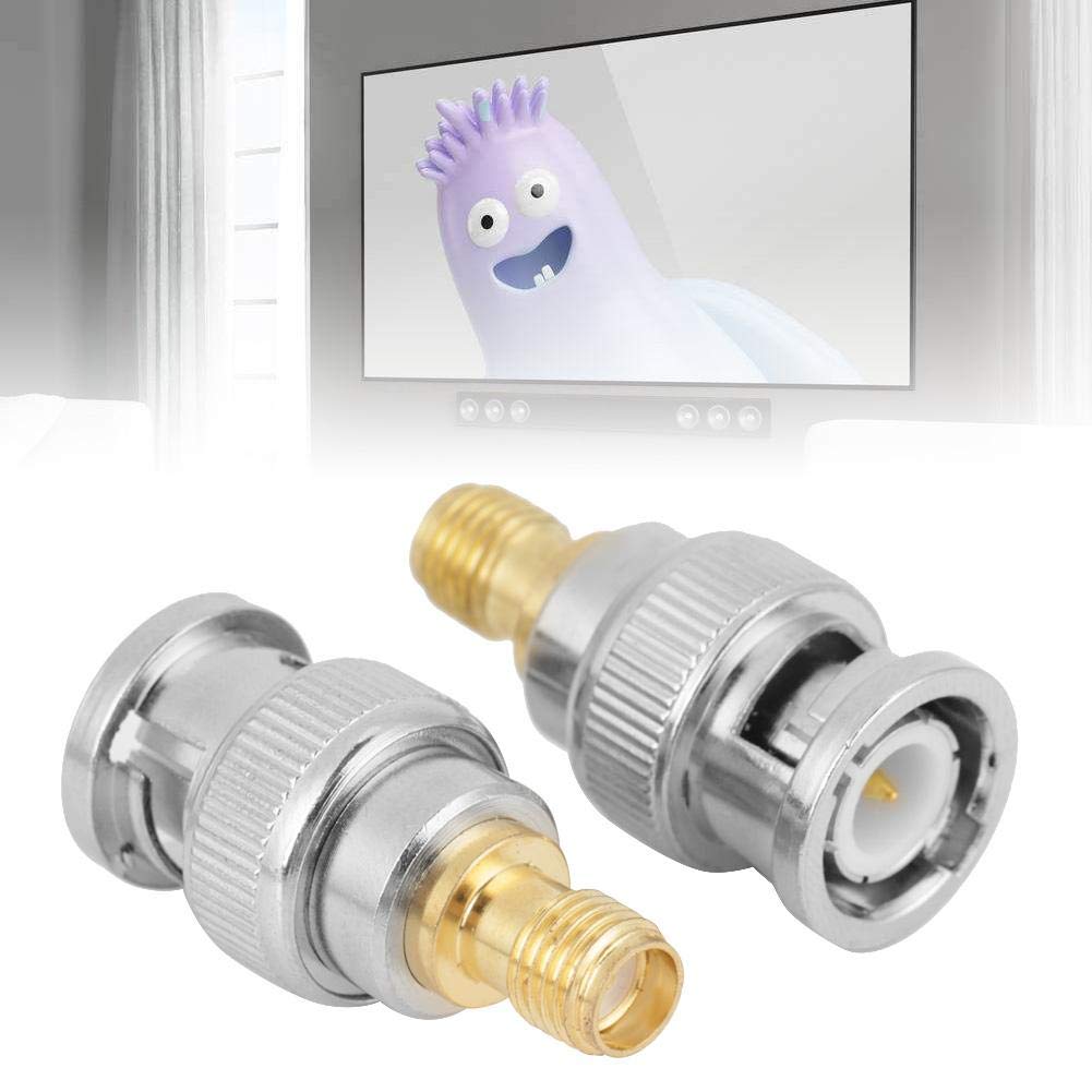 2 Adaptateurs RF BNC Femelle Vers SMA Mâle - Convertisseur Coaxial - Fréquence 0-6Ghz - Pour Antennes
