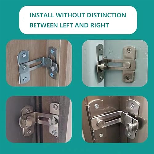 Miniatura 7 de Tunish - Cerradura de puerta corrediza grande de granero, pestillo de puerta delantera de seguridad para gabinete de vino, baño, garaje, jardín,