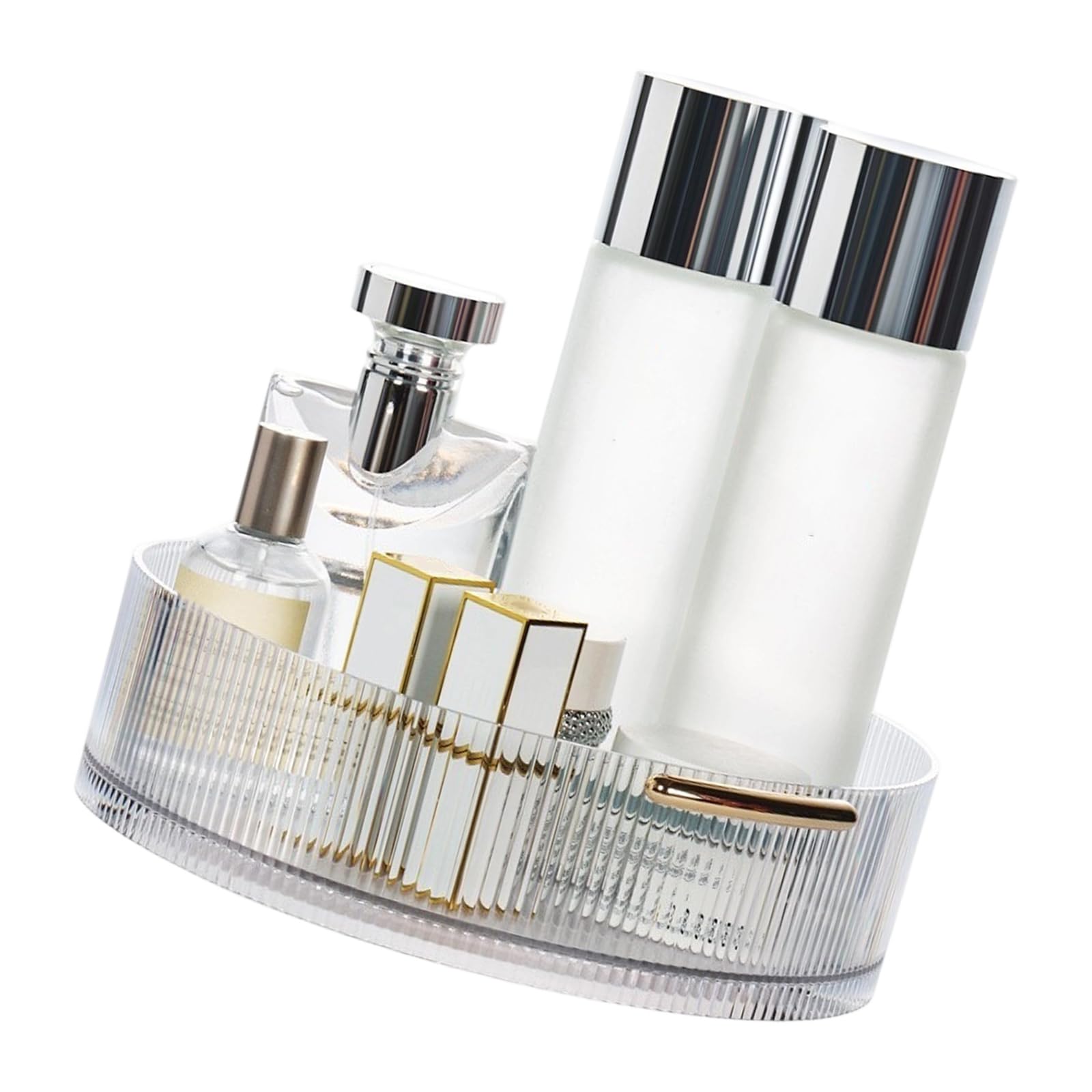 Jazuaiao Rotating 360 Degree Cosmetics Organizers for Efficient Storage of Makeup Perfumes and Jewelry Portable Case