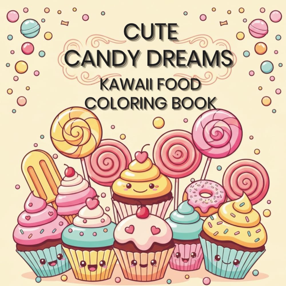 CUTE CANDY DREAMS KAWAII FOOD COLORING BOOK
