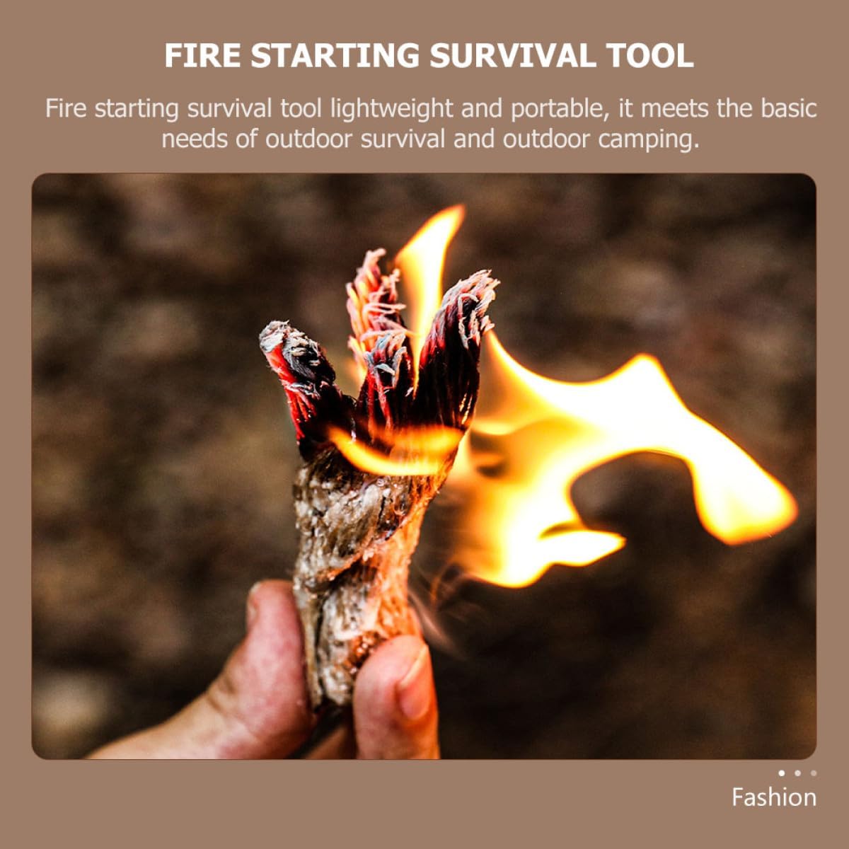 4pcs Outdoor Fire Starter Jute Cord Ropes Portable Camping Flammable Survival Wick for Hiking BBQ and Emergency Use