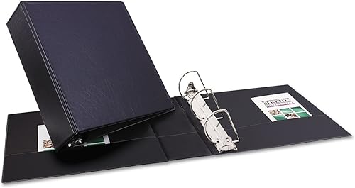 Avery 27650 Carpeta duradera, anillos inclinados de capacidad de 3 pulgadas, 8-12 x 11, negro, 1Ea