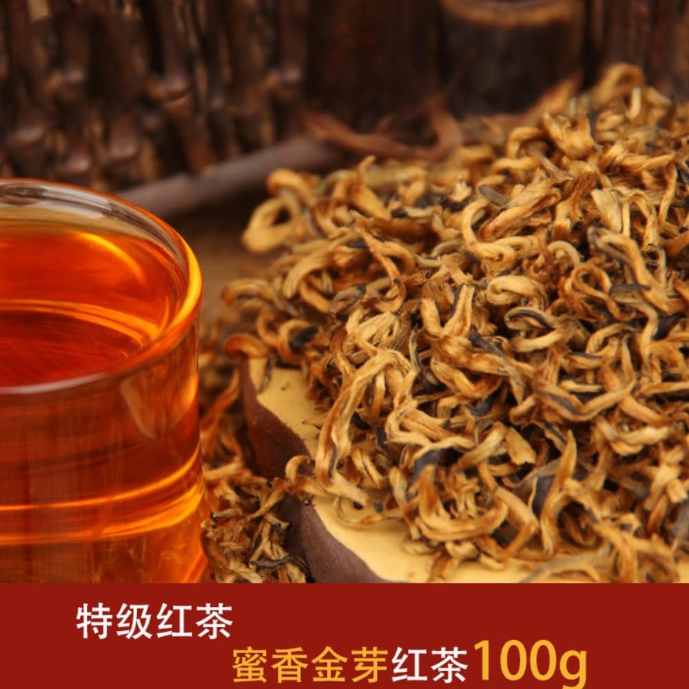 Czarna Herbata Yunnan Kong Fu Dianhong Golden Buds 100g Miodowo Pachnąca Luźna Liściasta