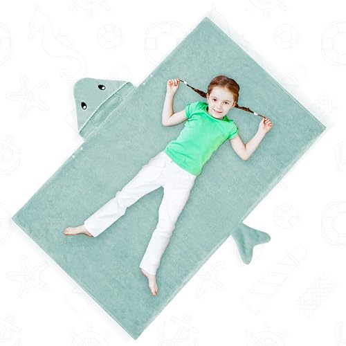 Miniatura 6 de ROMASA Toalla de baño con capucha para niños pequeños, toalla ultra suave, altamente absorbente, manta para niños y niñas, 27.5 x 55 pulgadas (forma