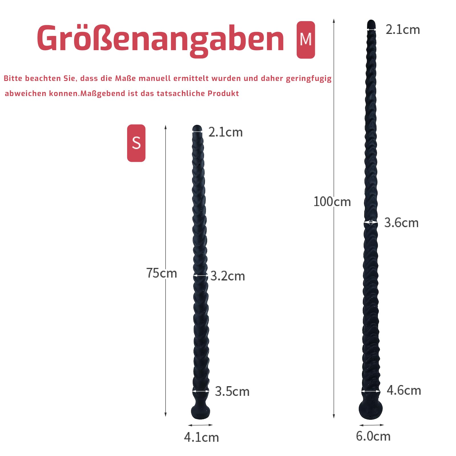 100cm Weiche Spiral Analdusche für Analverkehr SM Silikon Einlauf Sauber Analdildo Anal Dildo Hohl Butt Plug Snake Extrem Analspielzeuge Erotisches Sexspielzeug Für Frauen Männer Paare (S)