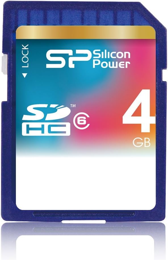 Silicon Power Secure Digital SDHC Memory Card - SDHC 4 GB (class 6) Model SP004GBSDH006V10