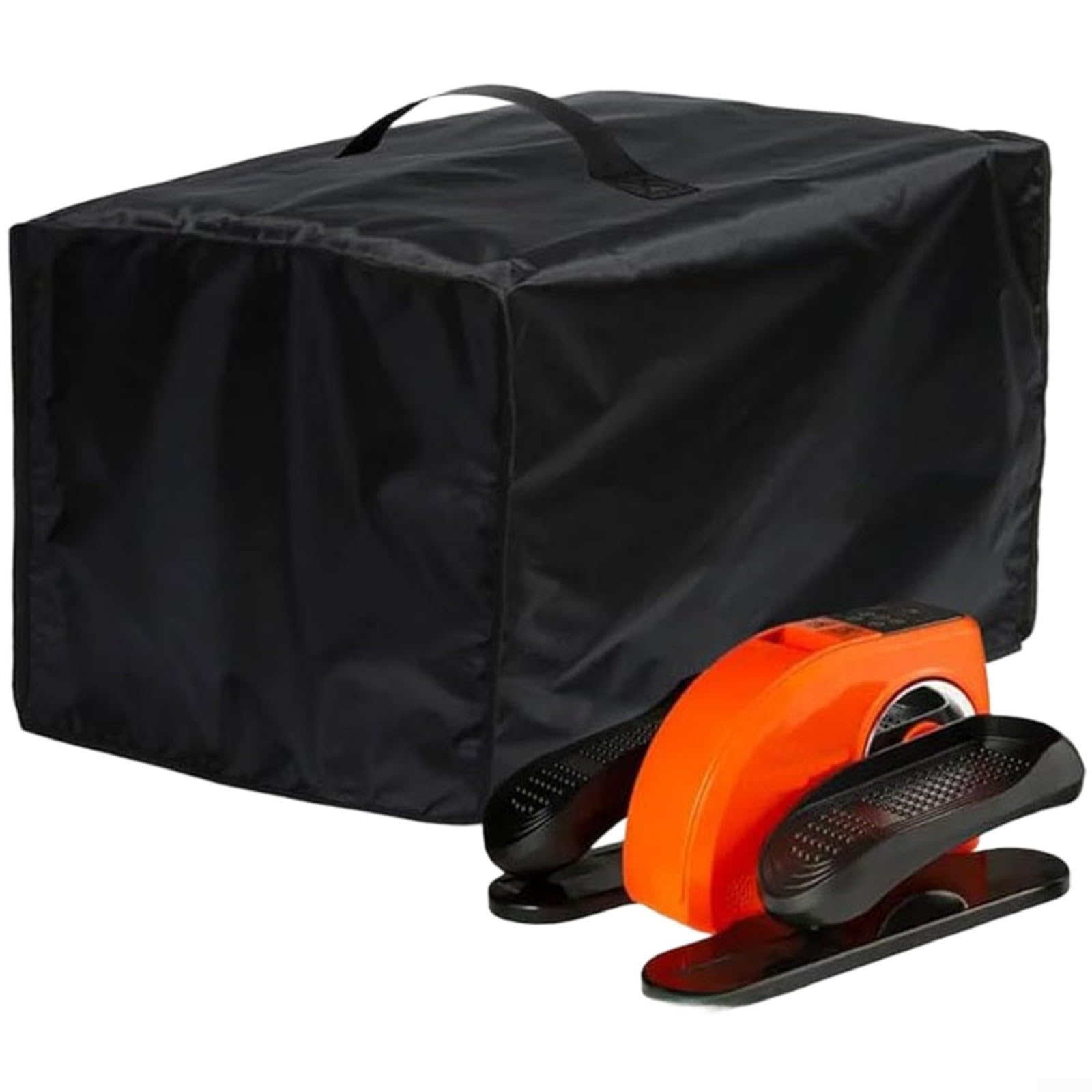 Puupaa Waterproof Dustproof Elliptical Machine Cover for Home or Office Gym Equipment, Heavy Duty 210D Oxford Fabric Protective, Black 64 x 51 x 31 cm(210D)
