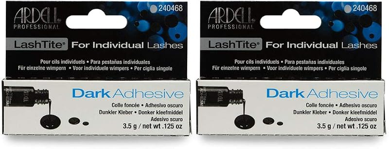Adesivo escuro Ardell LashTite para cílios postiços individuais, Pacote com 2