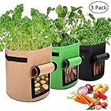 🥔🥕[[PROTECCIÓN MEDIOAMBIENTAL] - Sembrar bolsas hechas de tela no tejida espesante y respetuosa con el medio ambiente (estándares de la UE), no contaminará el medio ambiente y afectará la calidad de las verduras. Se puede lavar y reutilizar durante años.