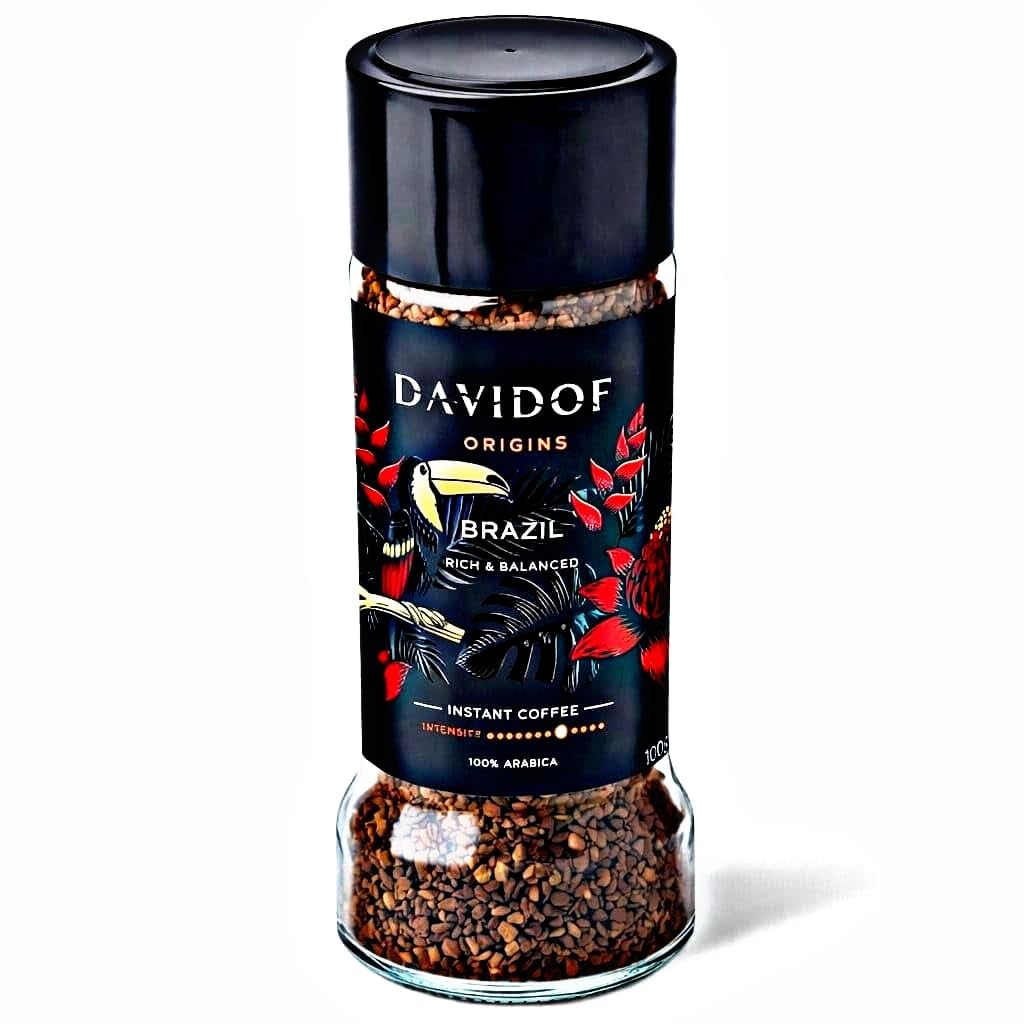 Davidof Origins Brazil Instant Coffee, 100% Arabica Freeze Dried Coffee, Rich & Balanced Roast, Premium Glass Jar, 100g (Imported) From Biteza-image-7