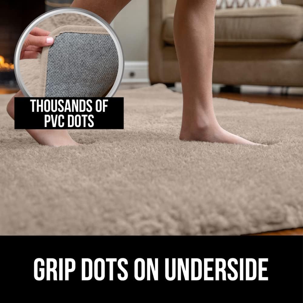 🔥 Hоt Dеаlѕ Gorilla Grip Soft Faux Fur Area Rug, Washable, Shed and Fade Resistant, Grip Dots Underside, Fluffy Shag Indoor Bedroom Rugs, Easy Clean, for Living Room Floor, Nursery Carpets, 7.5x10 FT, Beige Frее Shірріng оƒƒеr Gorilla Grip Soft Faux Fur Area Rug, Washable, Shed and Fade Resistant, Grip Dots Underside, Fluffy Shag Indoor Bedroom Rugs, Easy Clean, for Living Room Floor, Nursery Carpets, 7.5x10 FT, Beige