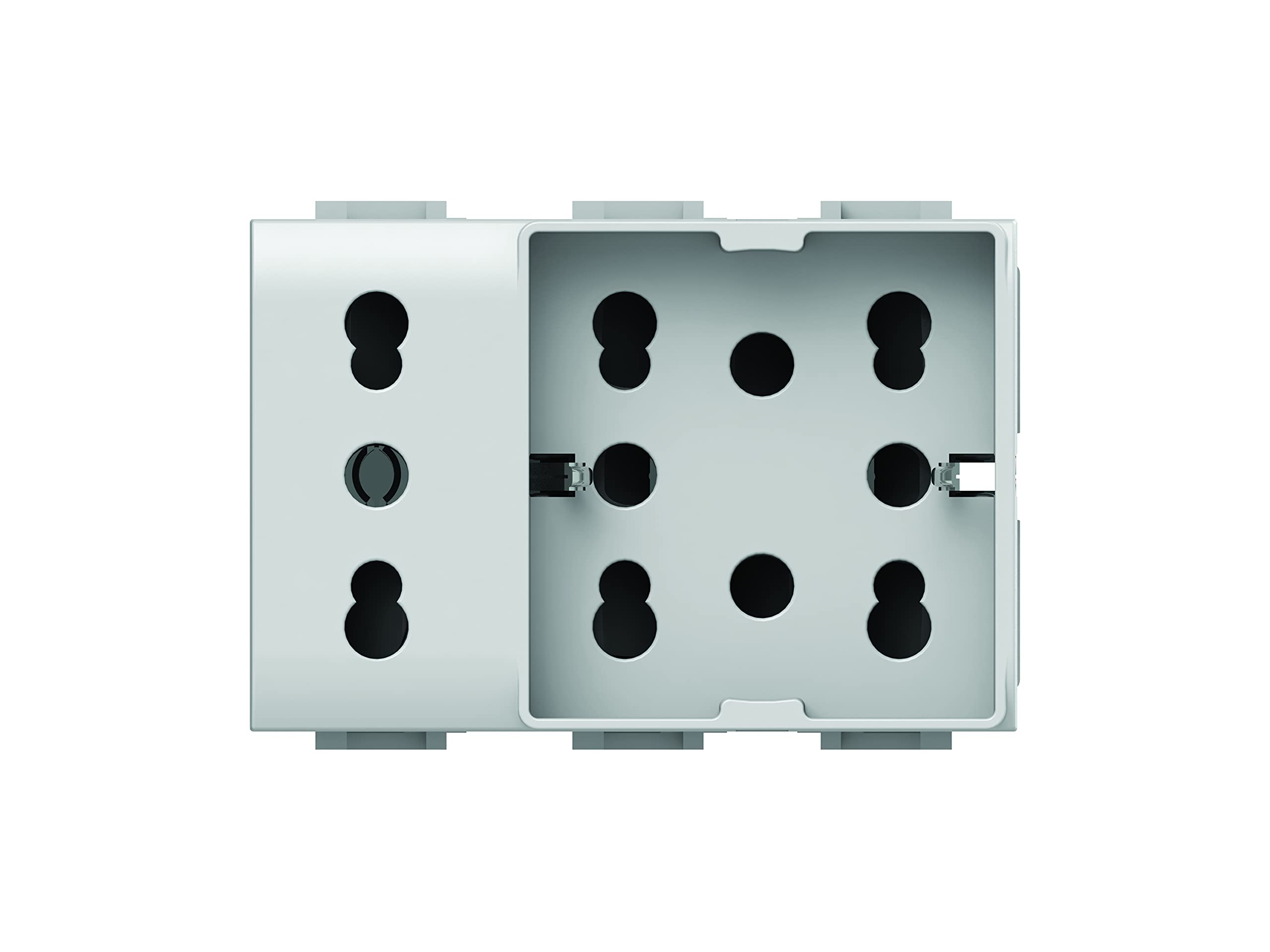 4Box Side Unika XL Steckdose – 4-fach, Kompatibel Mit Vimar Plana, Weiß, 250V