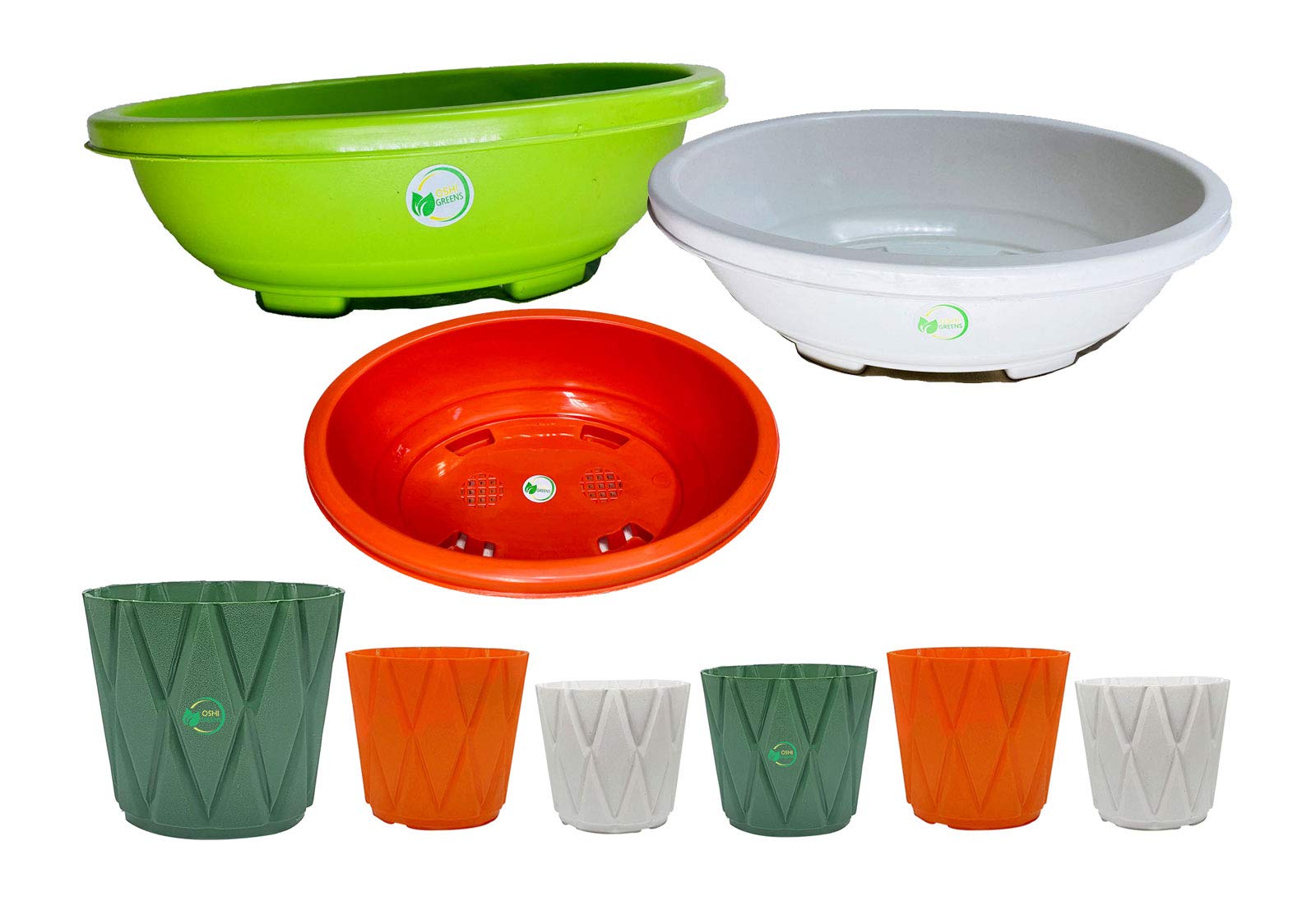 OSHIGREENS Flower POTS for Home Decoration 3 PCS Bonsai Pot and 6 PCS Round Table TOP Planter (B08SC1JKGY) Amazon Price History, Amazon Price Tracker