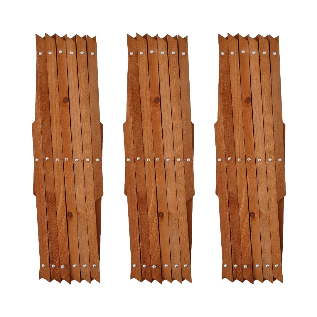 KANTA Wooden Trellis Expandable Expanding Garden Trellises Riveted Climbing Plants Decoration Plant Partitioning Trellis Wall Panel For Small Animals Pack Of 3 (1.8 x 0.3m KL2002)