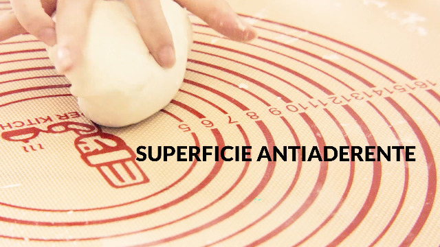 Tappetino Da Pasticceria In Silicone 60x40 Cm - Antiaderente Con Misure, Per Pizza, Pane E Pasticcini