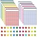 12 Pack Multi-Color Dry Erase Incentive Chart/Chore/Responsibility/School Attendance/Homework Progress Tracking Chart with 2112 Reward Star Stickers, (17