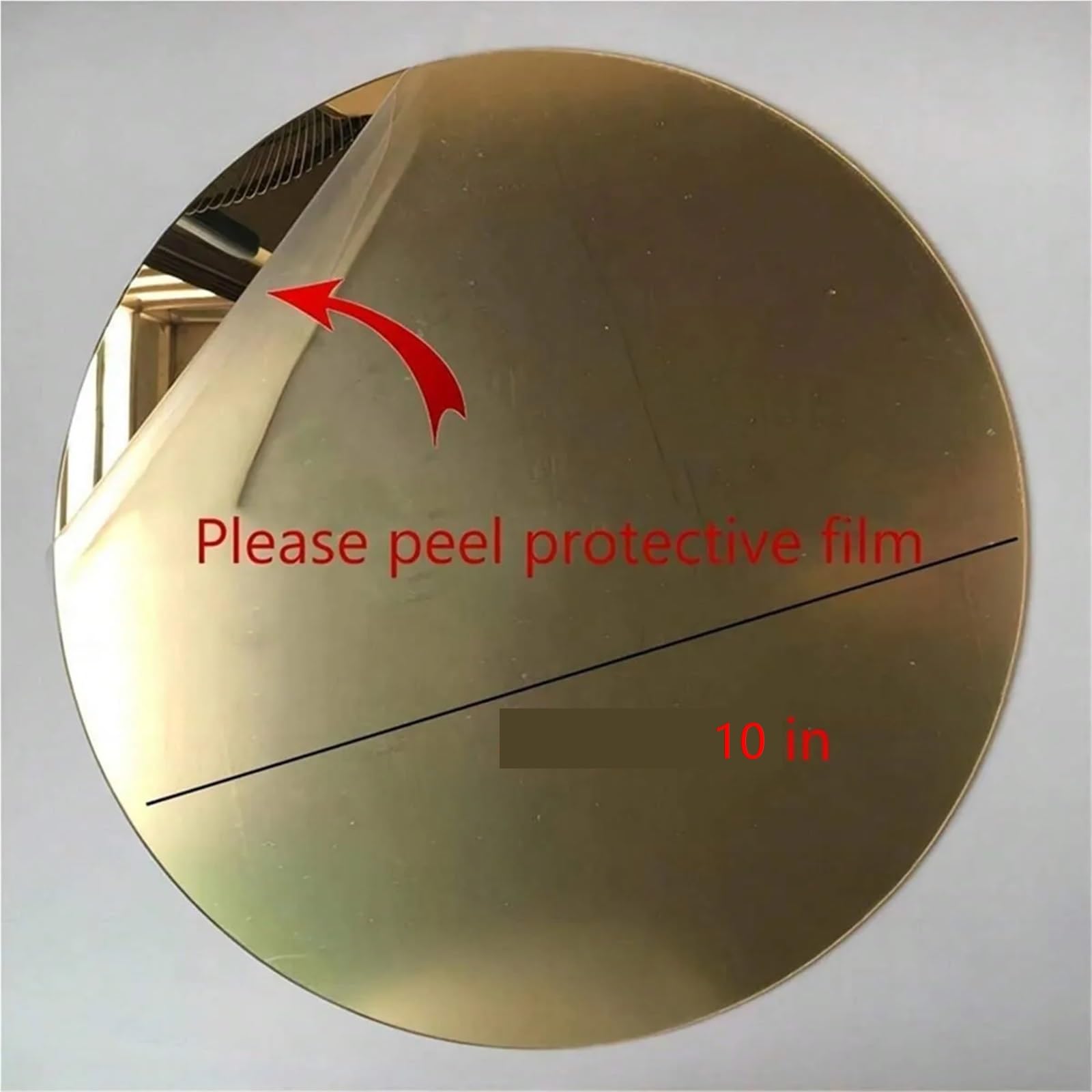 Piatto rotondo a specchio, centrotavola in acrilico da 25,4 cm, per tavolo da matrimonio, candela, vassoio rotondo a specchio, decorazione per feste, artigianato, tavoli di nozze (25,4 cm, 6 pezzi)