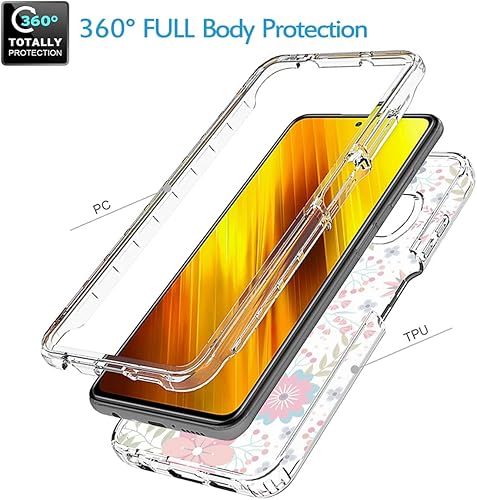 Miniatura 10 de Funda para Poco X3 NFCPoco X3 ProPoco X3 M2007J20CG con protector de pantalla de vidrio templado, funda protectora a prueba de golpes de TPU