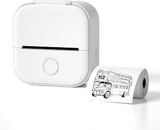 Print Pod, Print Pods Mini Printer, My Print Pod, Print Pod Sticker Printer, Printpod - Mini Printer Stickers, Inkless Printer Bluetooth, Handheld Printer Portable Mini Printer Color (White)