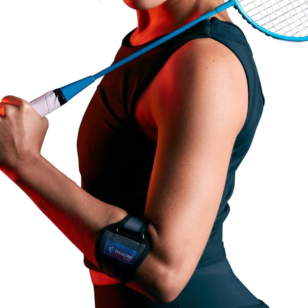 Thuasne Sport - Bracelet Anti-Épicondylite - Tennis Elbow, Golfer Elbow - Inserts en Silicone - Compression Ajustable - Dispositif Médical CE - Taille 1
