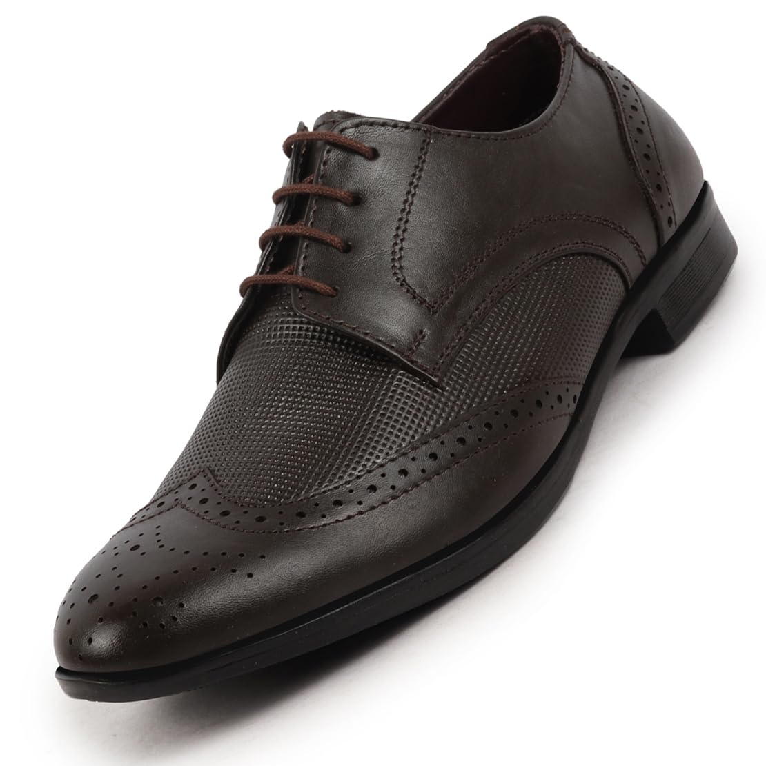 FAUSTO FST KI-516 BROWN-44 Mens Brown Formal Office Party Genuine Leather Lace Up Brogue Shoes (10 UK) (B0C9X216DN) Amazon Price History, Amazon Price Tracker