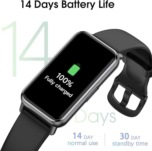 Miniatura 4 de Reloj con podómetro de batería larga, 14 días de duración de la batería, diseño delgado, no requiere aplicaciónteléfono, rastreador de actividad