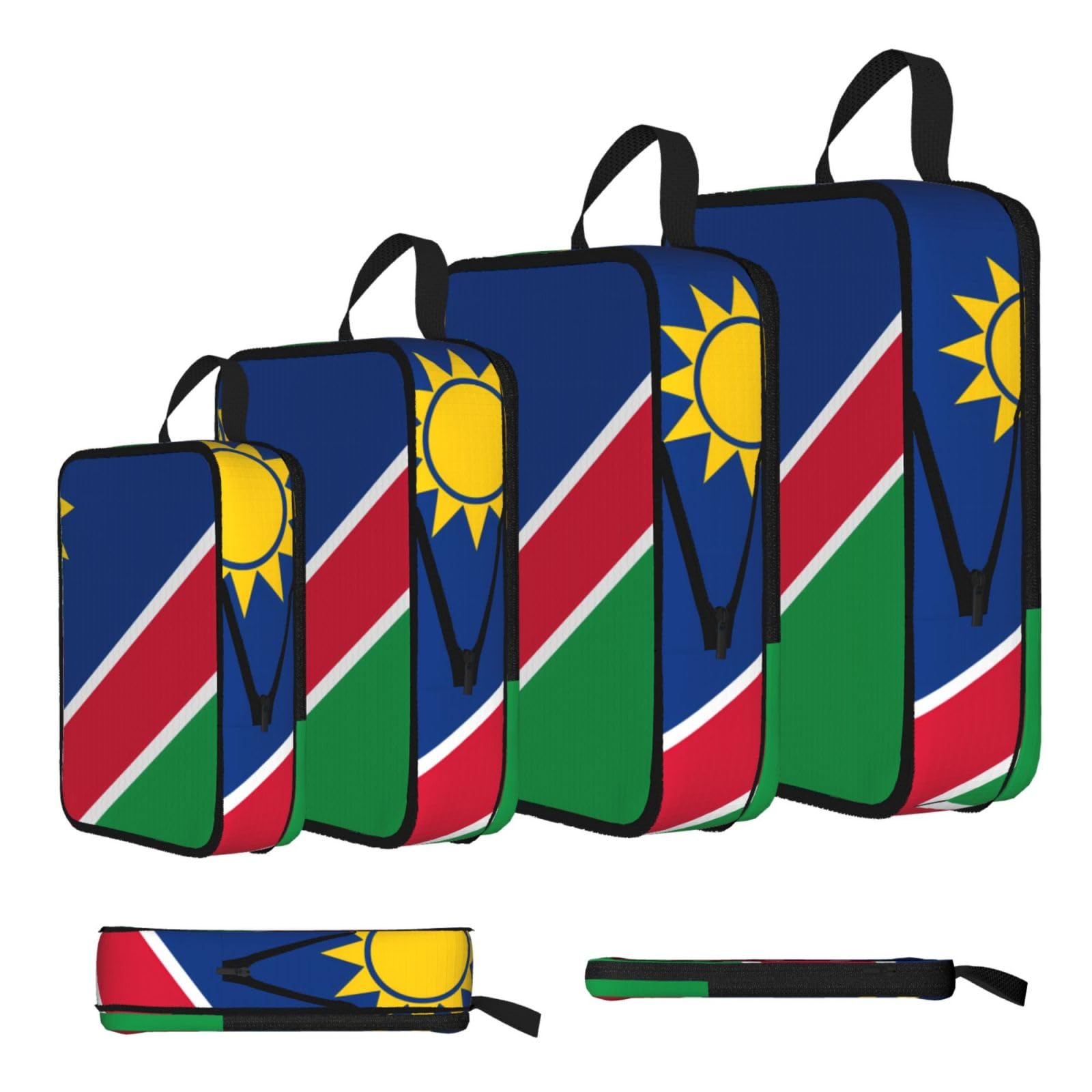 Flag of Namibia Compression Packing Cubes 4 Piece Set