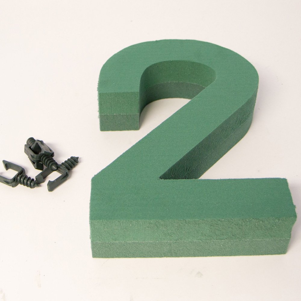 Oasis Floral Foam Numbers 0,1,2,3,4,5,6,7,8,9 Available (Number 2)