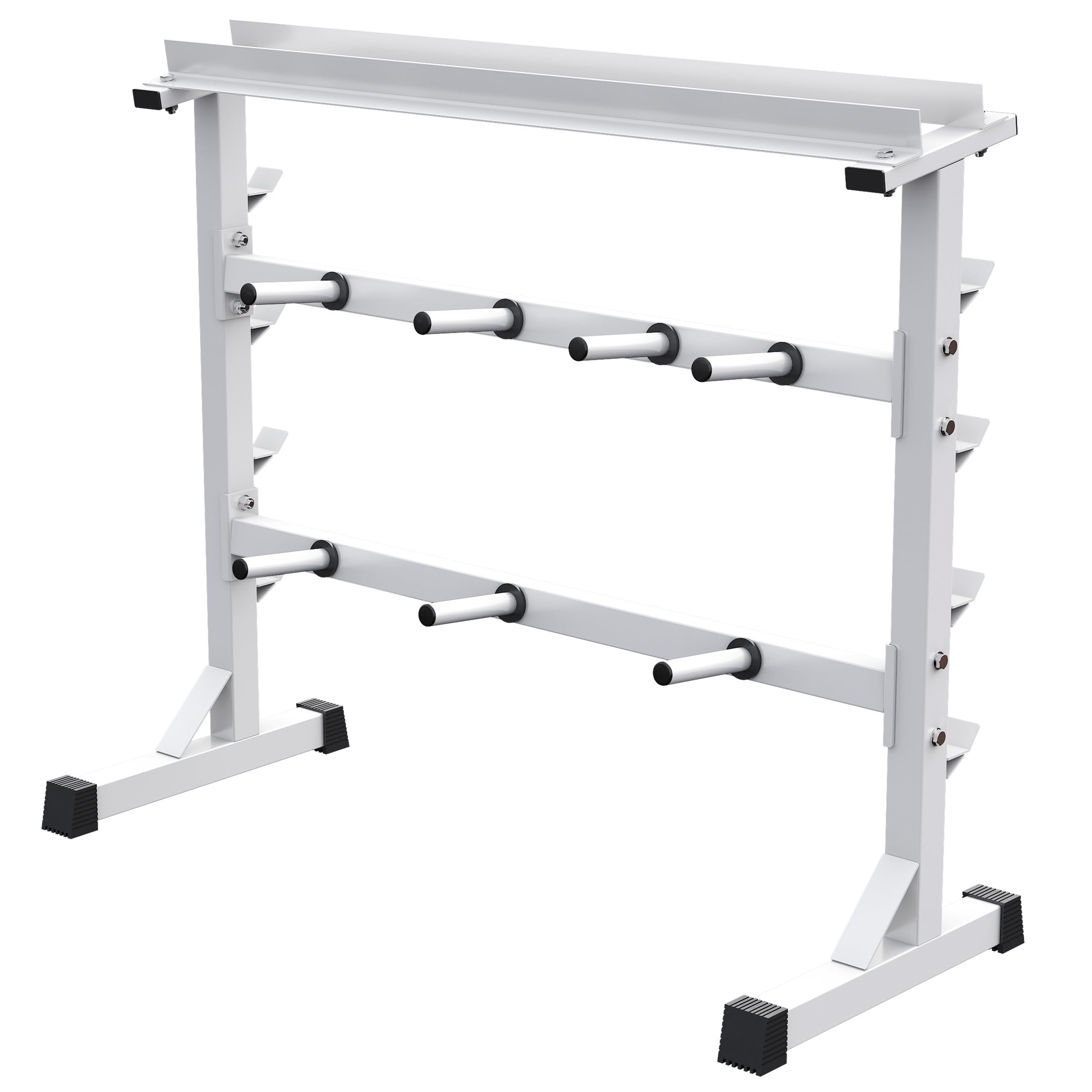 GORILLA SPORTS® Porta Pesi Palestra - per Manubri, Bilancieri, Dischi da 30/31mm, Max 400 kg, Colore a Scelta - Rastrelliera Pesi, Rack Palestra in Casa, Porta Dischi, Attrezzi, Attrezzatura Palestra