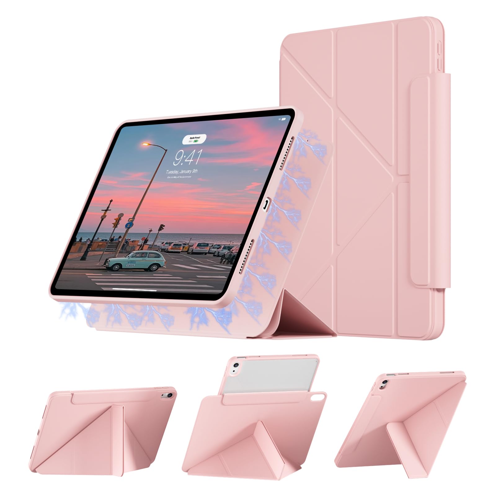 KENKE Magnetic for iPad Air 8th/7th/6th/5th Gen Case with Pencil Holder