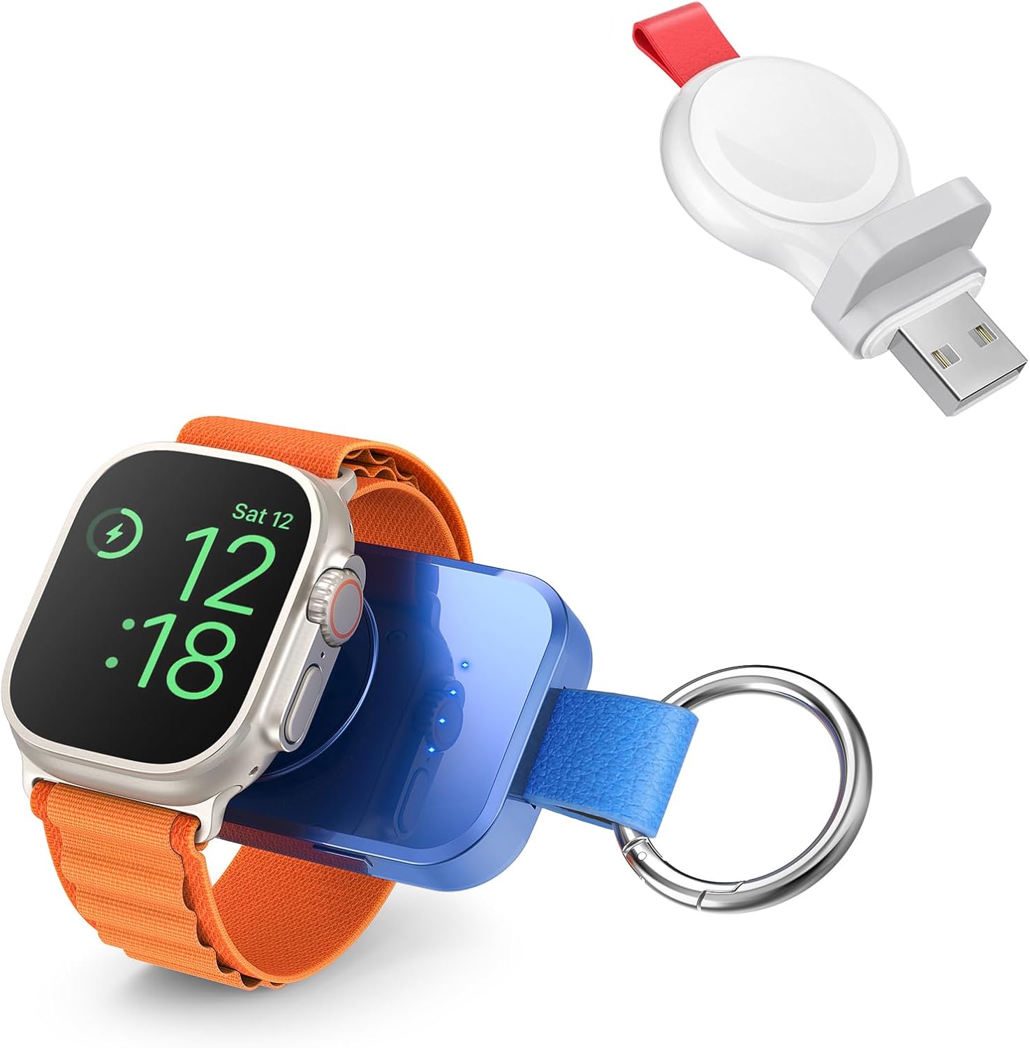 i.VALUX Portable Charger for Apple Watch 1000mAh, and USB Travel iwatch Charger for Apple Watch Series 11 10 9 8 7 6 5 4 3 2 1/Ultra/SE