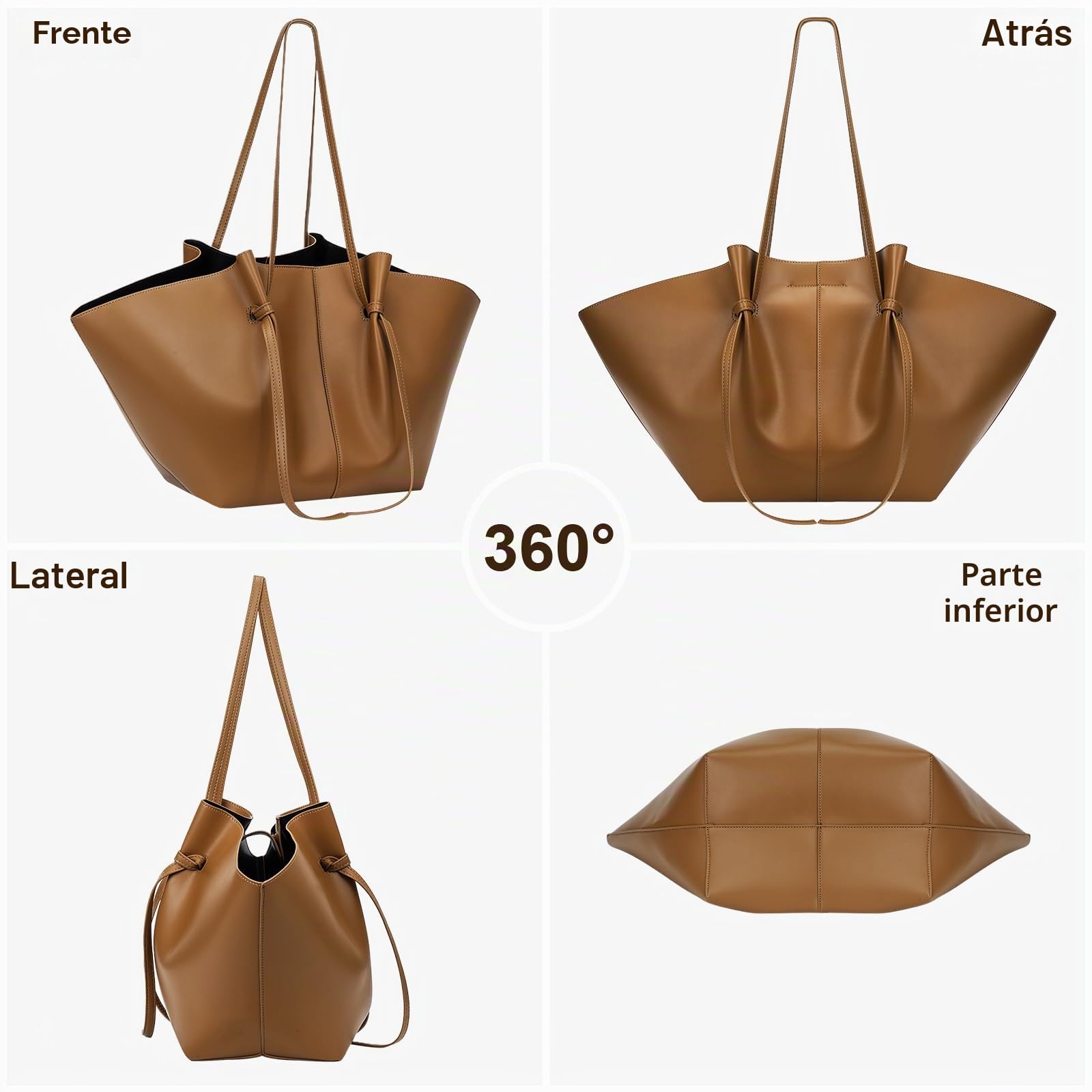 ACUYE Bolso de mano de piel sintética para mujer, bolsa de trabajo con asa superior, bolsa de albóndigas, bolsa de moda Y2K, bolso Hobo