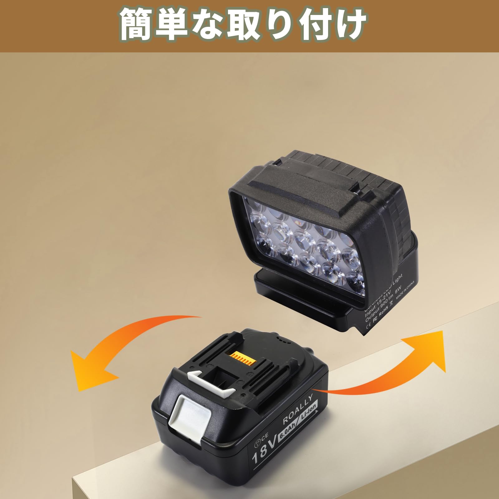 Amazon.co.jp: KINGTIANLE ワークライト 3800LM 作業灯コードレス LED