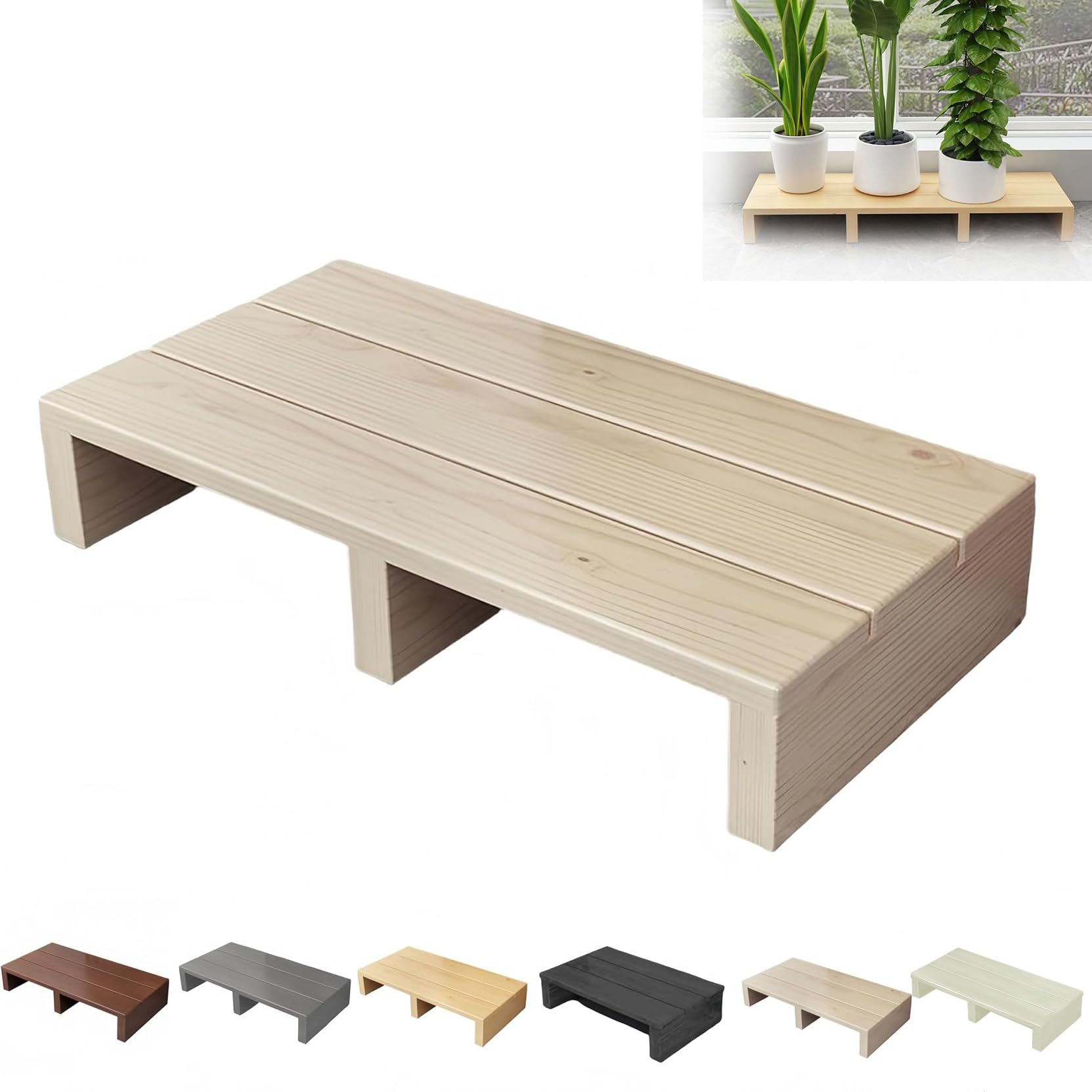 ZYNNEL door step for outside wooden, half step for Inside and Outside Use, wooden steps for garden, car steps for elderly with 200kg Capacity, platform block for Beds, Bathroom, Kitchen, Doorstep