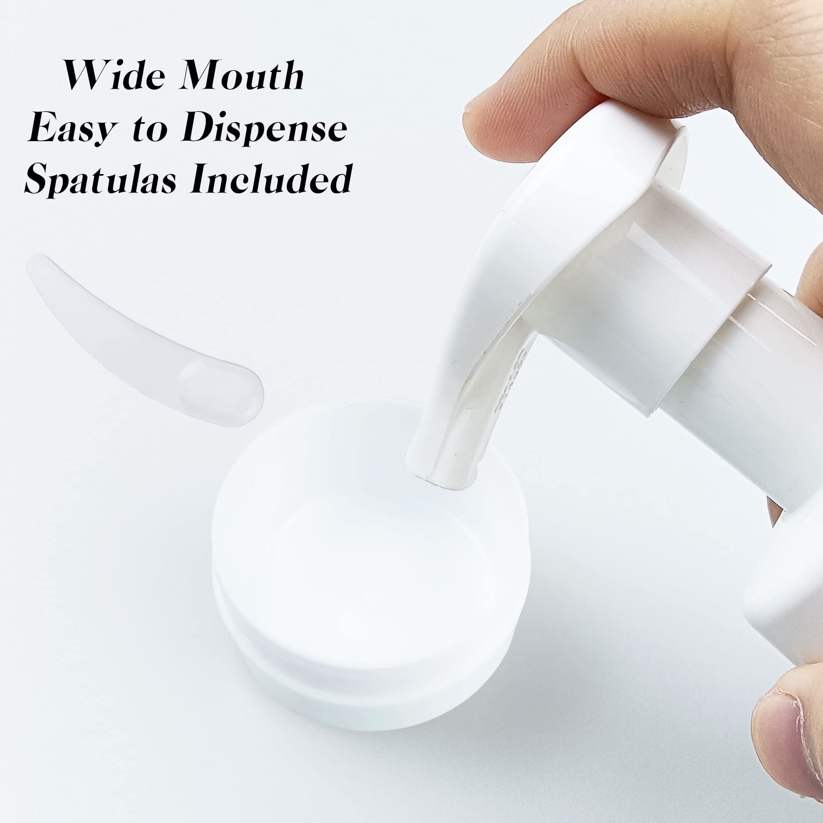 Travel Pots with Lids 2PCS 50ml Travel Containers for Toiletries and 1 Mini Spatula - Image 3