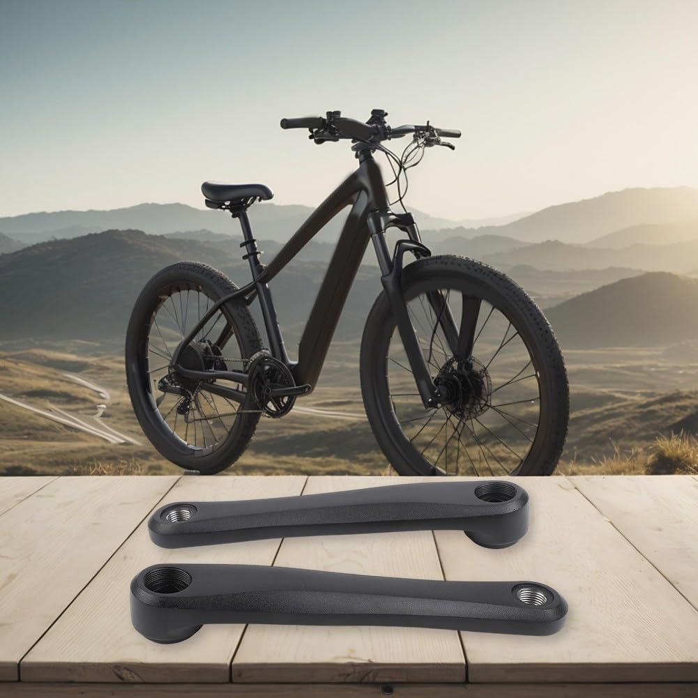 Pedivella da 170 mm per Bafang BBS02B Bici Elettrica Moto Forgiata In Lega di Alluminio Nero Guarnitura 204mm Lunghezza Totale 430g Peso