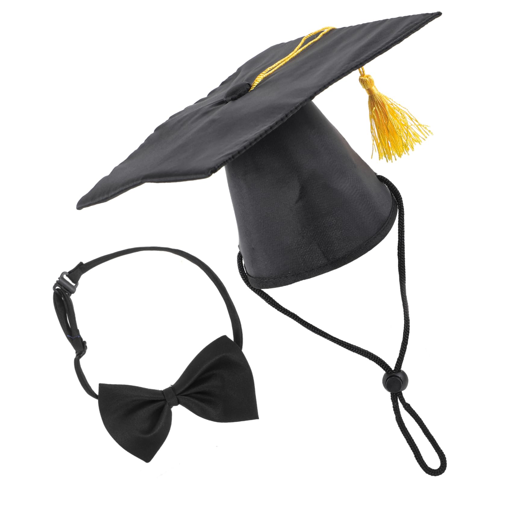 Chapeau de doctorat pour chiens anti-glisse avec cravate ajustable confortable