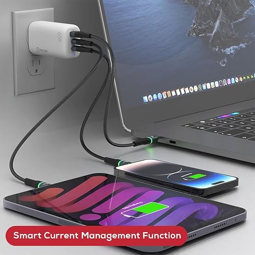 Miniatura 5 de TETON ELECTRONICS - Cargador USB C de 65 W, bloque de cargador rápido de 3 puertos, cargador de pared plegable para MacBook ProAir, Dell XPS, iPhone