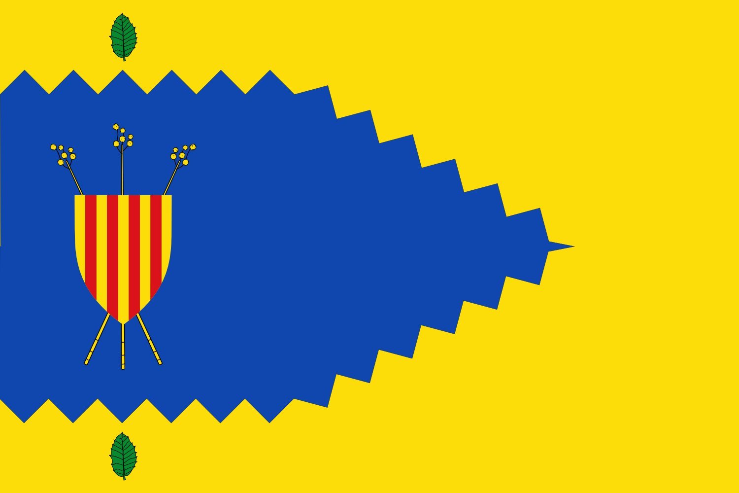 Drapeau jaune proportion 2 Large Luesma pour pavoisement