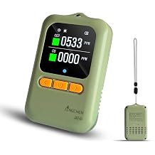 Air Quality Monitor Indoor, 4 in 1 Portable Smart air Quality Tester for CO2 | CO | Temp |Humidity | Peak History Trend Graph, Adjustable Audible Alerts, Suitable for Home, Travel, Camping & RV