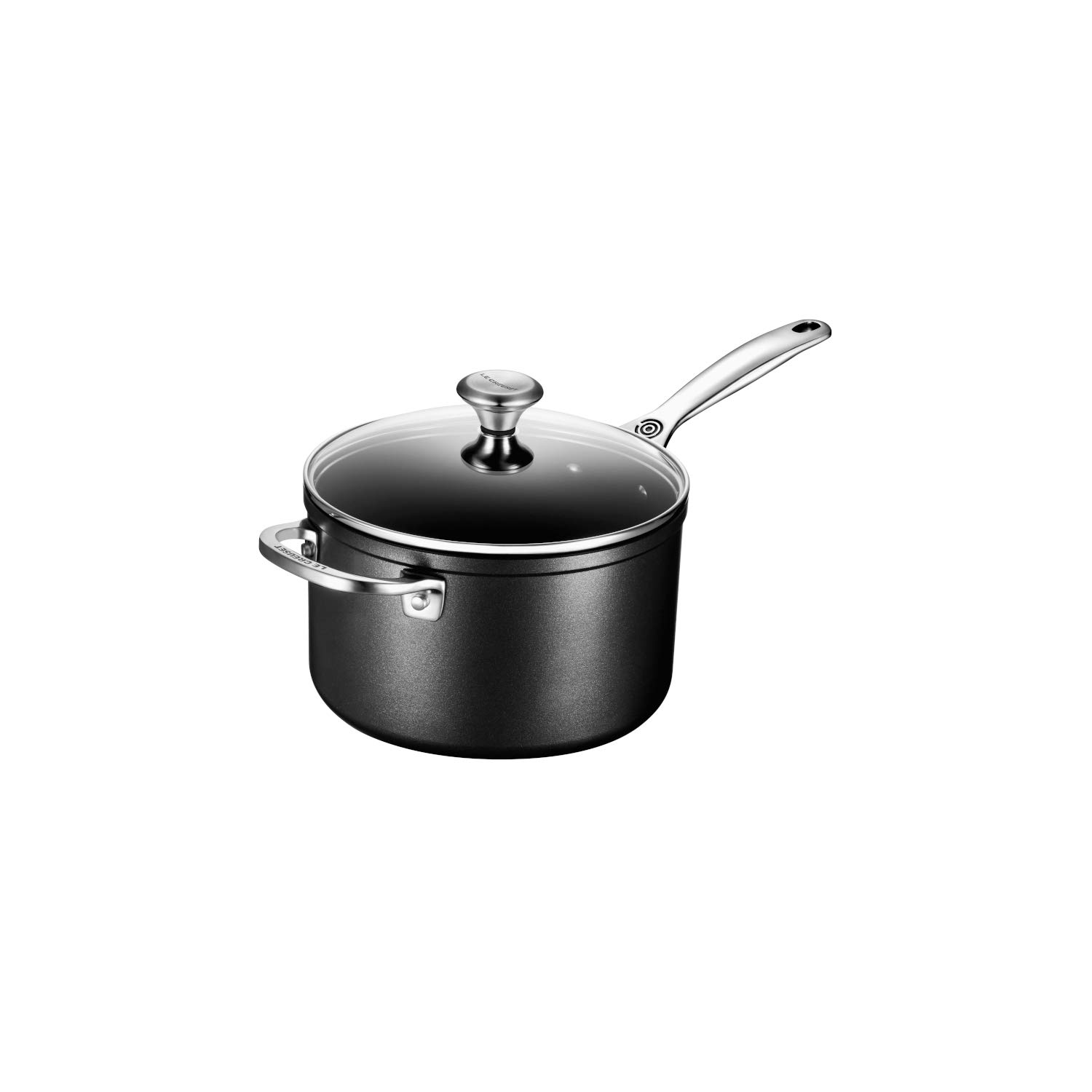Le Creuset Toughened Nonstick PRO Saucepan With Glass Lid, 4 qt.