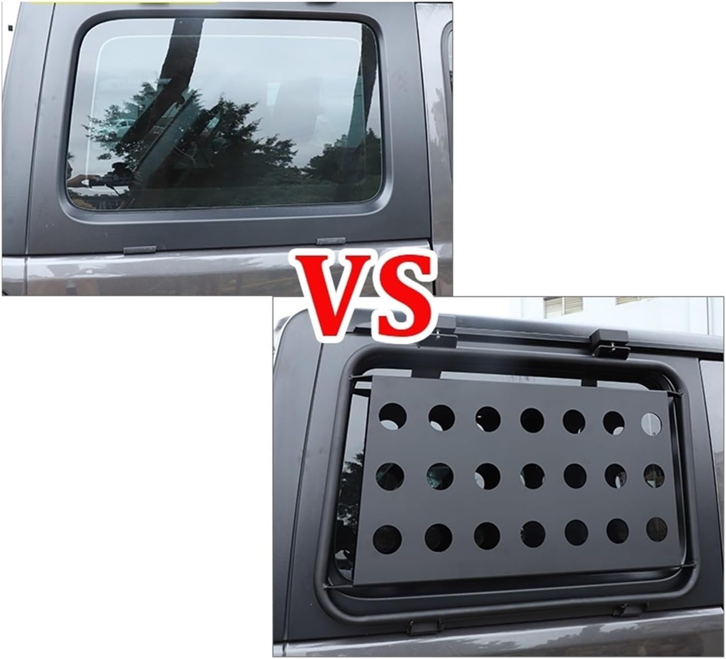 Car Rear Door Window Glass Armor Protect Decoration Frames Cover Compatible For Jeep Wrangler JL 2018-2022 Exterior Parts Accessories(Black style B)